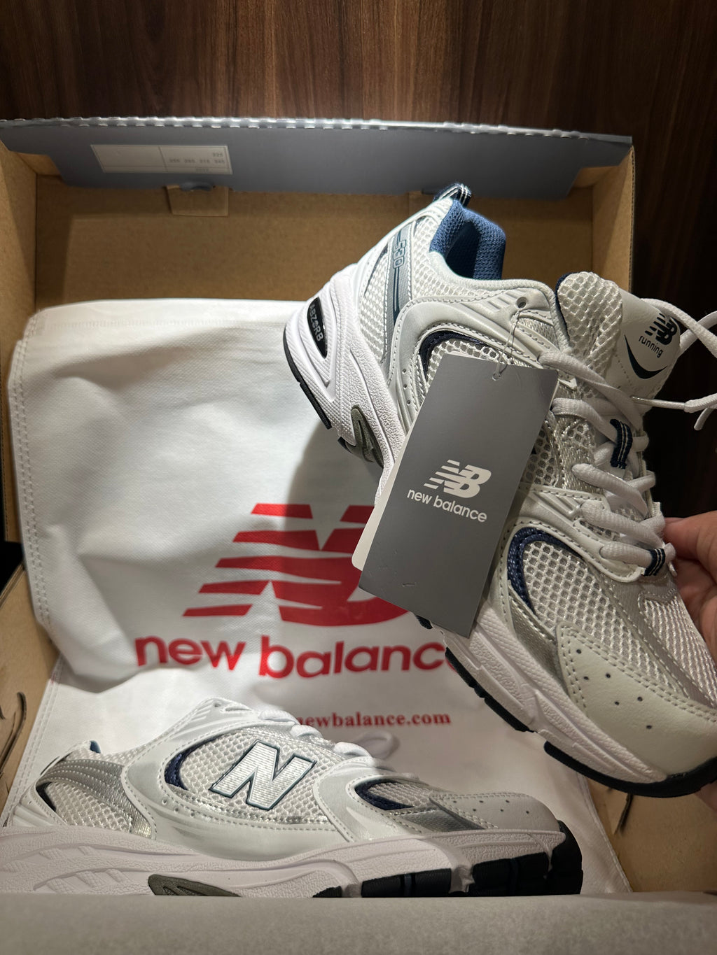 newbalance 503 white  navy