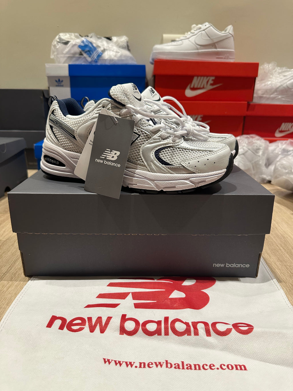 newbalance 503 white  navy