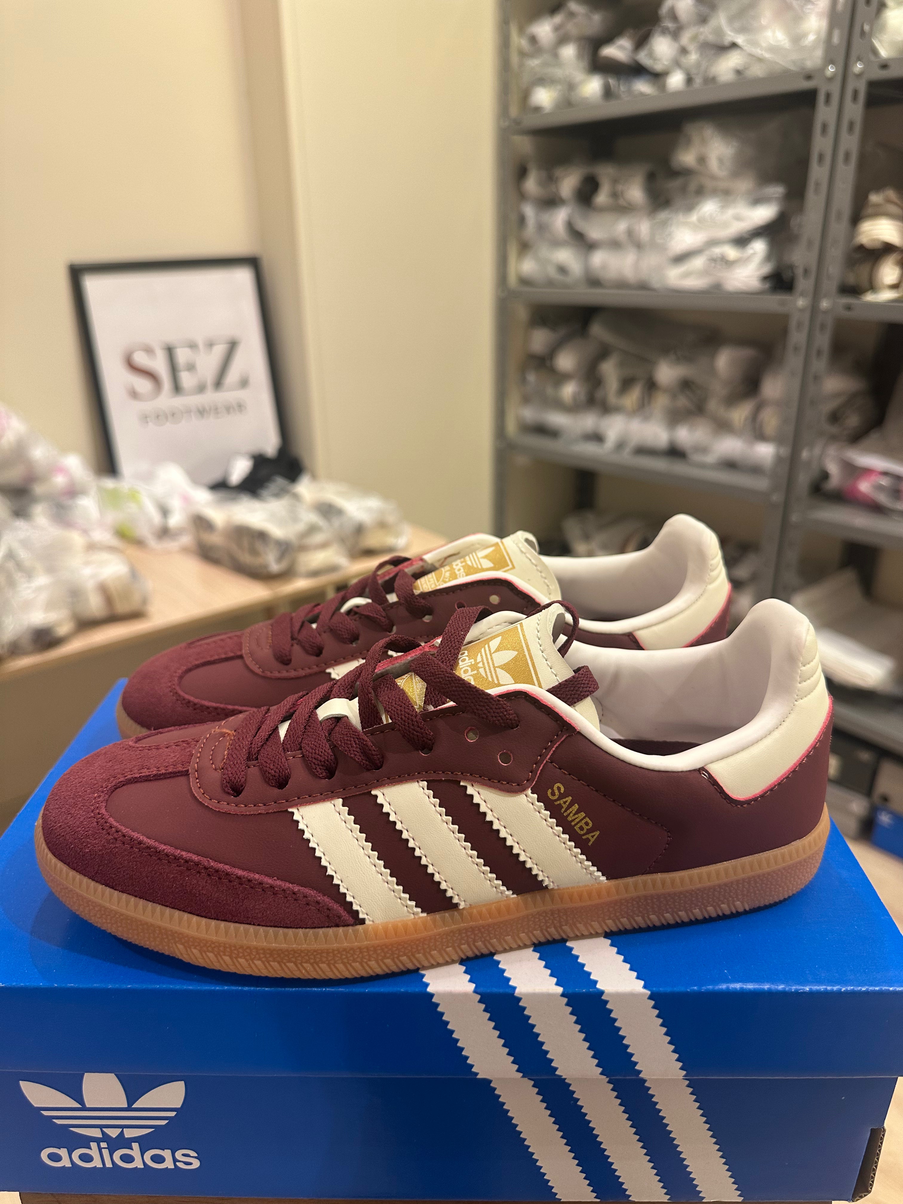 Adidas samba burgundy