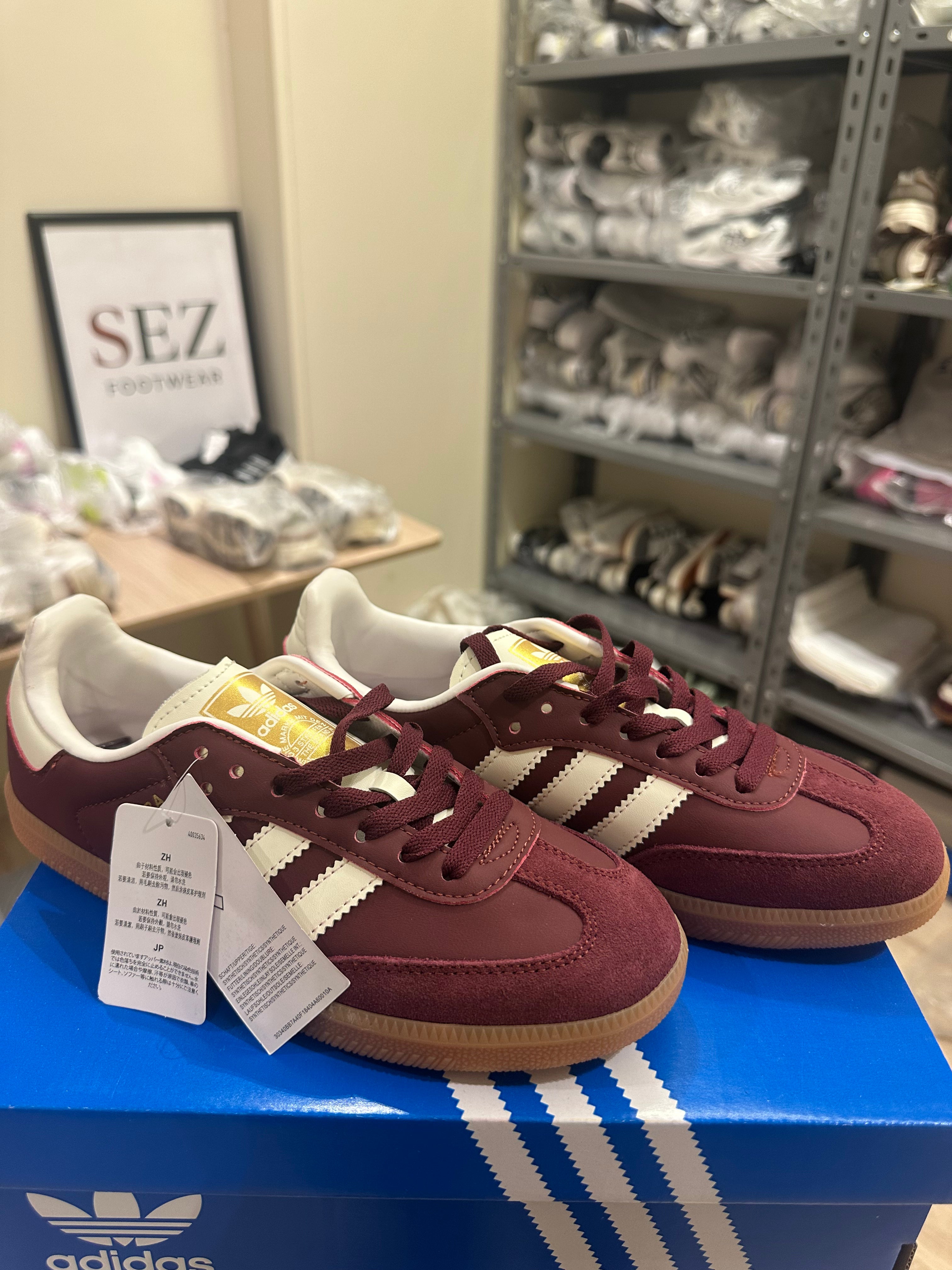 Adidas samba burgundy